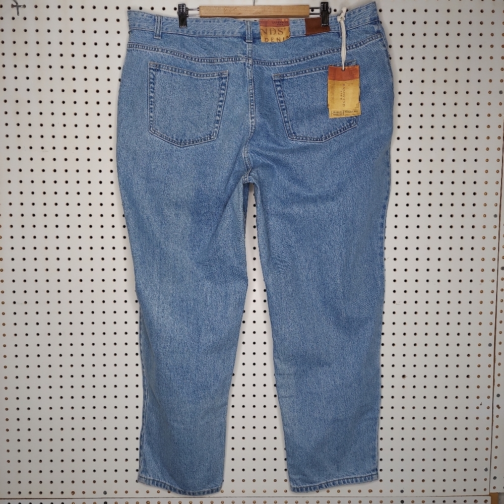 NWT Lands' End Women's High Rise Jeans - Light Blue